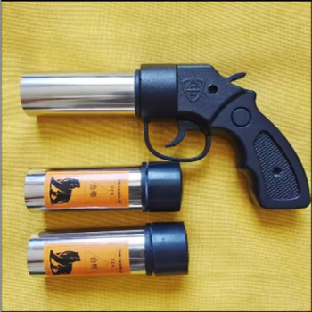 Aijia metal handle outdoor travel vehicle self-defense weapon dry powder fire extinguisher home emergency rescue equipment 1l carbon dioxide launcher + 3 heads + storage bag