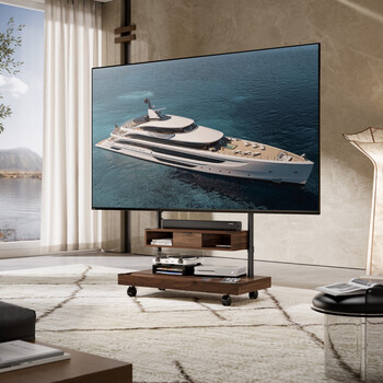 Brateck tv cart, artistic tv stand, floor-standing tv stand, mobile tv stand, 65/70/75/85, etc. wall-mounted rack fs350 storage model丨55-100 inches丨diy storage