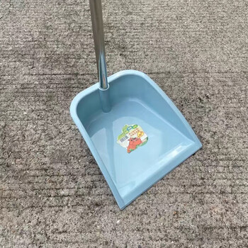 Garbage shovel for household use, durable thickened stainless steel handle, plastic dustpan for dormitory, high-end stainless steel handle dustpan 1001 nordic blue, three pack