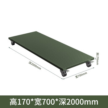 Military green removable pallet cage war preparation supplies flat cart removable rotational molding box pallet storage cage mobile pallet 2000*700*170mm