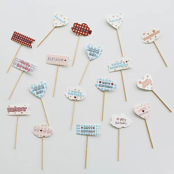 Yusenyi korean ins three-color candle birthday cake decorations star balloon candle dessert party scene layout hb korean love plug-in