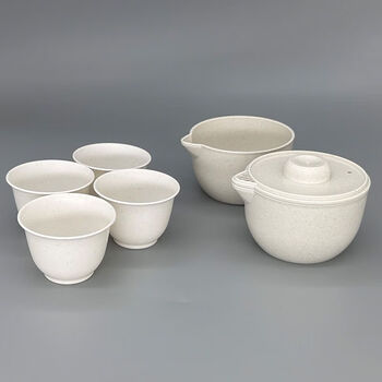 Sailotou rice husk covered bowl teacup outdoor portable health travel kungfu tea set zhenlijie rice husk travel tea set 2 100 boxes