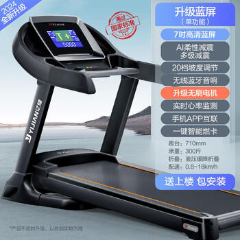 Yijian (yijian) 8009 treadmill, home model, large gym, dedicated indoor electric, high-end brand, commercial male, upgraded blue screen, single function, brushless motor, 20-speed electric slope