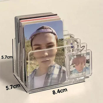 Yusenyi acrylic divider rack desktop storage box file cd storage transparent storage rack storage rack shadow disk rack transparent small storage rack transparent small storage rack