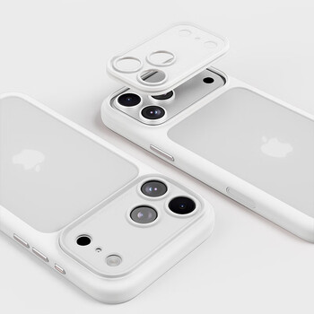 Balueus is suitable for iphone17promax mobile phone case, apple 17pro protective cover, 17 frosted magnetic lens, all-inclusive detachable anti-fall air case, 2025 new model, classic white, detachable lens - skin-like frosted feel, iphone 17 pro max