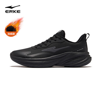 Hongxing erke sports shoes autumn and winter men's velvet warm leather shoes volley non-slip wear-resistant running shoes 51125421246