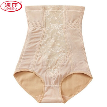 Langsha enhanced edition autumn and winter thin cotton high waist tummy pants plus size women's postpartum slim belly weight loss underwear large size tummy tightening pants women skin color xl (115-135 jin)