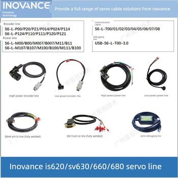 Inovance servo power line encoder line sv630/sv660/db15/db44 control line/debugging line s6-l-b112-* 8m