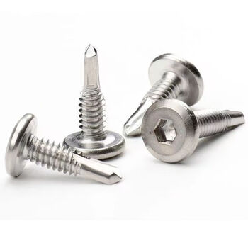 Ye yu stainless steel flat head hexagonal 410 drill tail screws self-tapping self-drilling dovetail screws black guardrail screws 5 points 5*161500 pieces