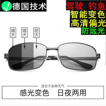 Xiaomi guoba smart glasses smart color changing polarized sunglasses men's sunglasses driving special fishing driver glasses anti-uv black frame color changing mirrors