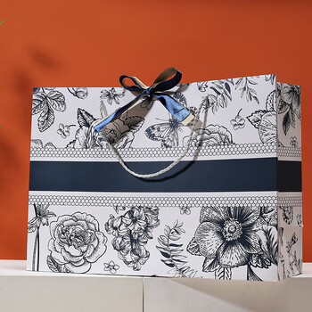 Sweet message flower gift bag handbag valentine's day gift packaging bag high-end birthday wedding souvenir bag