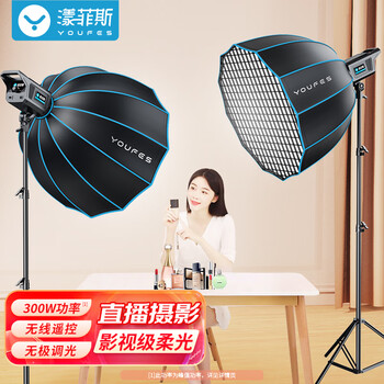 Yangfeisi hot selling 2w+ ys11 professional live broadcast photography deep polished fill light always on led grille soft light box recording soft light light live broadcast room anchor short video camera set
