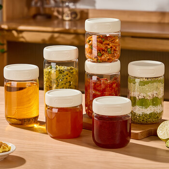 Wellmeet jam bottle glass sealed jar honey pickle chili sauce special food grade storage jar household repackaging empty bottle 550ml high borosilicate glass thread seal