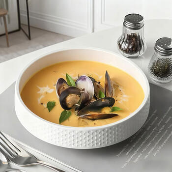 Jiwu forest ceramic plate household salad plate deep plate soup plate dish plate steak plate western plate dumpling plate 7 inches 2 pieces