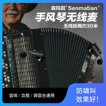 Senmartian accordion one-to-two dedicated microphone wireless microphone instrument amplification dual pickup head outdoor violin guitar guzheng pipa band professional performance wireless pickup accordion wireless microphone one-to-two