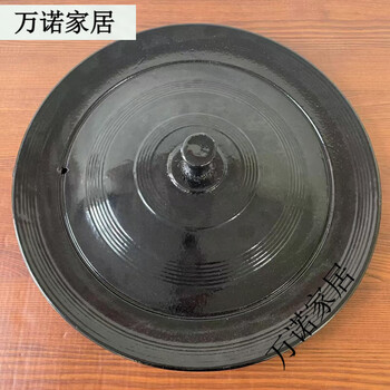 Korean-style cast iron pot lid barbecue grill with handle commercial enamel-coated baking pan traditional pork belly pot lid grill pan with handle cast iron pot lid grill pan 46cm