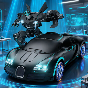 Soddy rc remote control car smart ai deformation robot children boy toy car kids drift racing new year gift