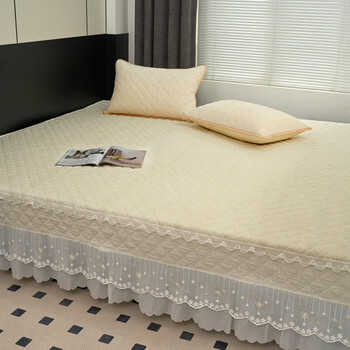 Rsrddy baby velvet bed cover single piece plus velvet soil kang sheet winter tatami milk velvet large kang cover plus cotton sheet single piece strawberry white-double edge 200x180cm sagging 35 bed cover single piece