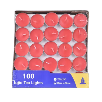 Yusenyi candle smokeless home warm boiled tea candle romantic sentiment birthday aromatherapy small candle granule fire paint seal restaurant heating 2 hours red (2000 pieces) excellent quality - more discounts for the whole box