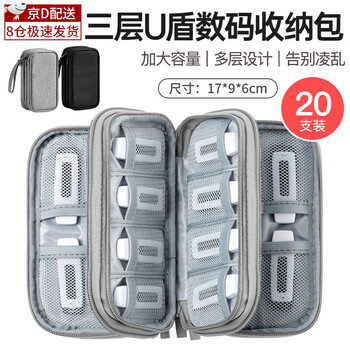 Oein bank u-shield storage bag online banking shield storage box ukey u-shield cashier organization protective cover three-layer file bag three layers\20 grid main picture style