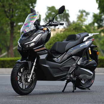 Handa adv hybrid water-cooled 4-valve under-suspension motorcycle 150cc brandable abs projection instrument pedal fuel vehicle bright black adv hybrid 4-valve under-suspension water-cooling + abs + tcs + projection instrument + recorder no 3 boxes handlebar heating + gps positioning + lifting windshield + tire pressure monitoring + positive tires