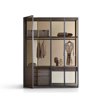 Yimilema home yimilema-tian wardrobe glass deposit link smoked color more than 6 doors assembled