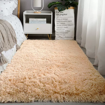 Yusenyi simple modern silk wool carpet long hair living room coffee table sofa bedroom full bed bedside blanket window sill couch beige support customization contact customer service