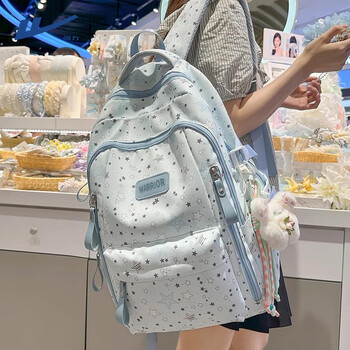 Pull back schoolbag female junior high school student high school large capacity high appearance 2025 new college student backpack lightweight computer backpack