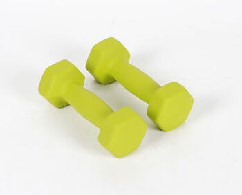 Dumbbell men's fitness equipment home strength training for beginners arm training 4kg pair of solid cast iron women's fruit green 6-corner frosted 1.5 kg * 2 pieces total 3kg