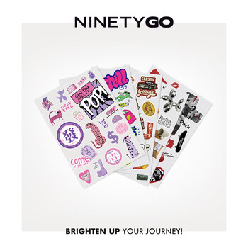 90 points grand traveler series luggage sticker laptop diy sticker hd rainproof