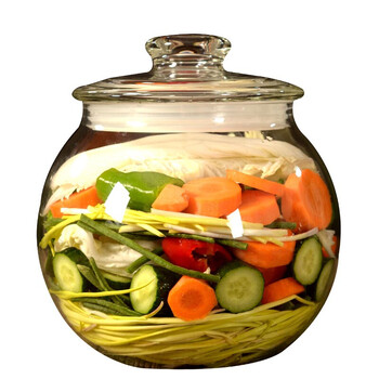 Shoumi pickle jar glass 5 jin pickle jar thickened pickle jar sauerkraut sealed jar 2500ml (5 jin)