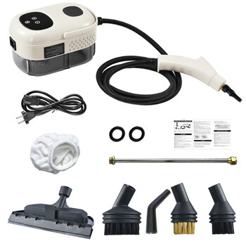 Beautiful you new recommended high temperature and high pressure steam cleaner kitchen air conditioner oil fume and grease cleaner car disinfection cleaner car washing machine white touch screen model 1000ml glass wipe set national standard 220v