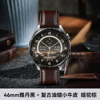 Huawei (huawei) valentine's day gift huawei watch watch gt6 new sports smart watch bluetooth call phone adult boys and girls annual meeting gift birthday gift male god couture 46mm yadan black + brown leather strap
