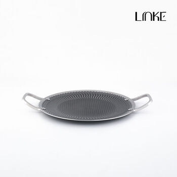 Linke 316 stainless steel non-stick barbecue plate multi-functional outdoor barbecue plate 30cm does not choose the stove bbq plate 30cm does not choose the stove