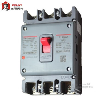 Delixi plastic case circuit breaker cdm3s air switch 100a160a200a250a400a three-phase 3p four-wire 4 10a 3p