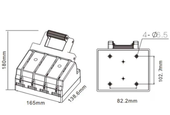 Nanling single throw switch blade 100a hk1n photovoltaic open isolation blade 4p 63a three-phase four-wire 380 hk1n250/4f (purple copper) ot wiring
