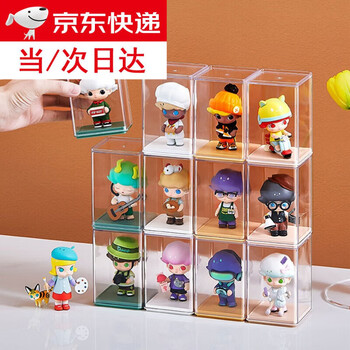 Jingxianju blind box storage box hand-made display box blind box display stand bubble mart acrylic hand-made box storage and placement large size 6 pack free of glue 7.5*7*12cm