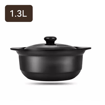 Fat donglai's same style ceramic casserole stew pot for soup use for household gas stoves, special high-temperature dry-burning non-crack casserole soup for 1 person, high-temperature dry-heating non-cracking, life-long replacement for cracks 13l