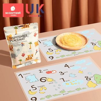 Shantou lincun disposable placemat portable out-and-out baby table mat oil-proof and waterproof children's dining chair dining table mat tablecloth set 20 pieces - garden dream (independent