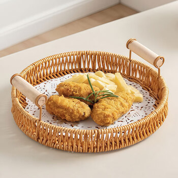 Jiwu forest rattan tea snack plate picnic chinese dessert plate fried plate fruit plate snack plate dry fruit plate snack plate fruit plate