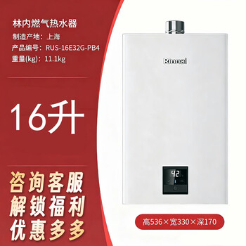 Rinnai forced exhaust energy-saving new upgraded cpu official safety 16l rus-16e32g-pb4 national joint warranty natural gas