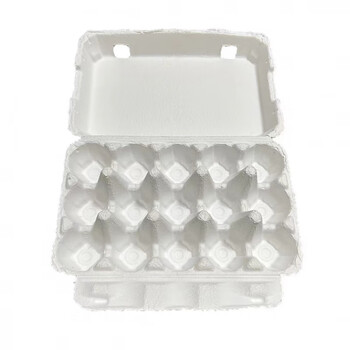 Fantasy egg box white supermarket uses 15 pieces of white pulp tushan egg packaging paper pulp egg box egg tray 15 pieces in white 100 pieces