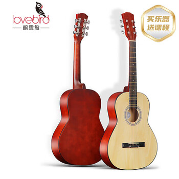 Lovebird guitar folk guitar 36-inch beginner novice instrument wood color