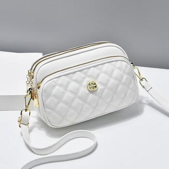 Dadong dadong bag 2025 new trendy women's bag versatile rhombus single shoulder crossbody bag gift mother-in-law small bag middle-aged ladies mother bag white