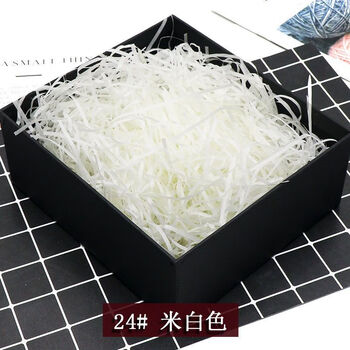 Raffia filling paper birthday wedding red gift box filling shredded brushed paper mixed paving wedding candy box fruit gift box off-white 10 catties wholesale price