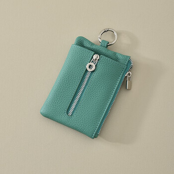 Luniatogo first layer cowhide key bag for men and women multifunctional car key bag coin purse card holder integrated storage tiffany blue_togo first layer cowhide