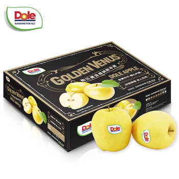Dole golden venus apple, straight hair from the core production area, sweet, crisp and juicy, about 10-11 pieces in 4 catties, gift box
