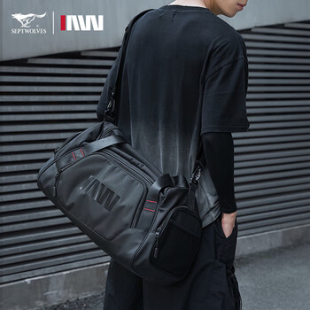 Septwolves dry and wet separate luggage bag for men, short-distance travel, lightweight fitness bag, large-capacity business trip portable shoulder crossbody bag