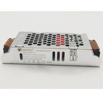 80w12v6.67a modern lamp led switching power supply 24v3.33a constant voltage drive transformer fifth generation ms80-24 139x55x28 mm