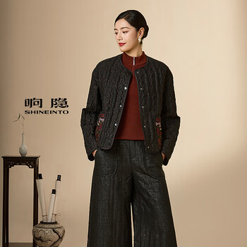 Xiangyin shopping mall same style winter thin fragrant cloud yarn fragrant cloud yarn short down jacket c2545112009 black m